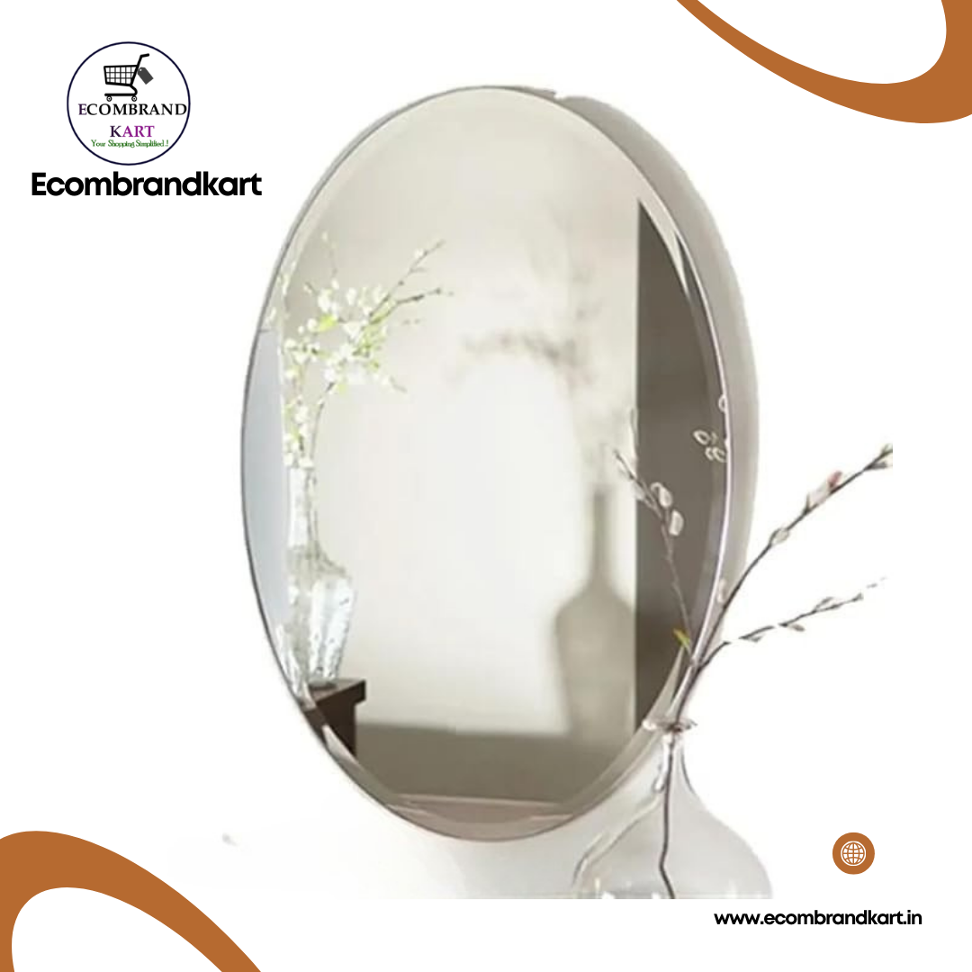 🔮 Reflect Elegance! Self Adhesive Acrylic Wall Mirror Stickers| Oval & Square Mirror Pack for a Stunning Look 🔮(Pack of 2)
