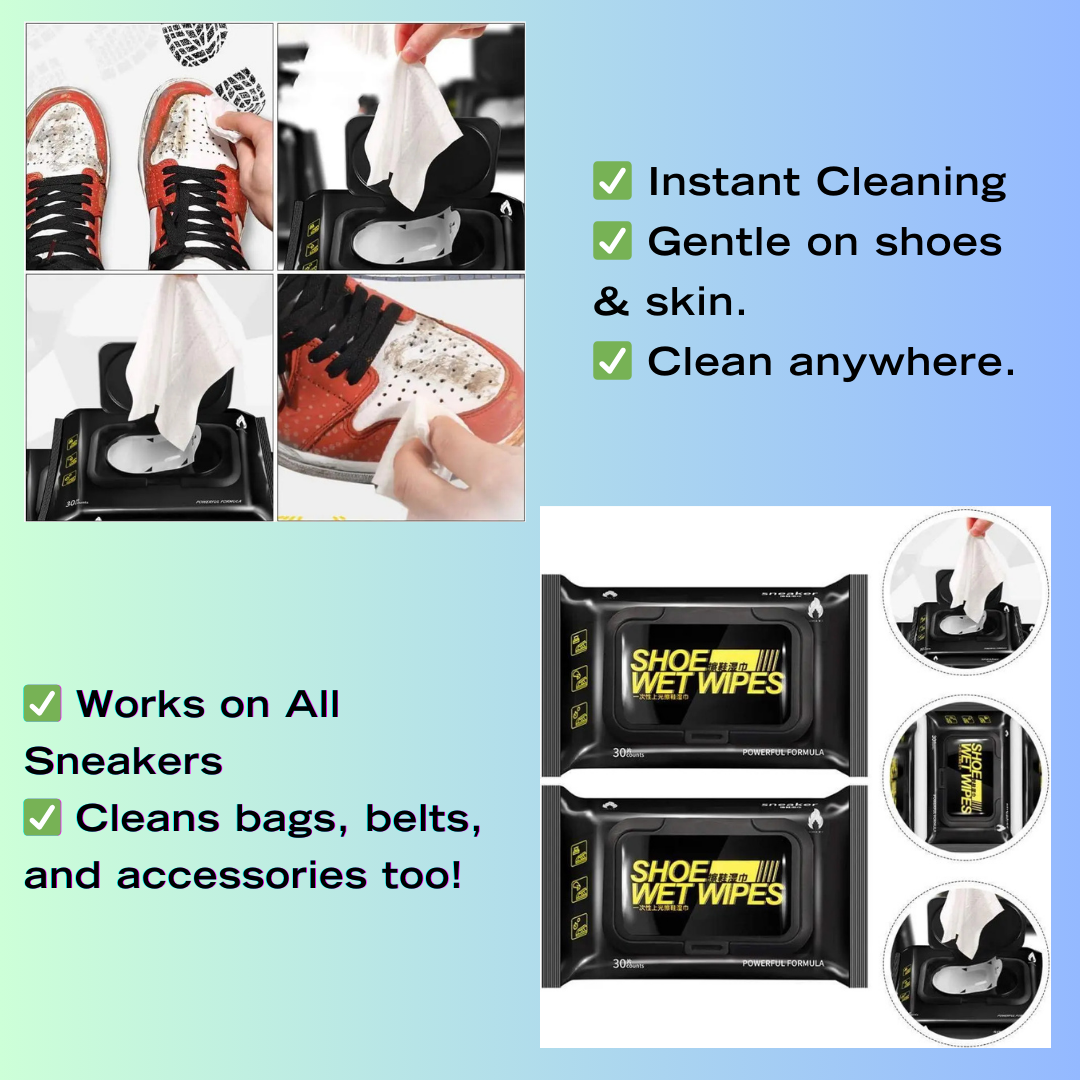 Instant Sneaker Cleaner Wipes – Wipe Away Dirt & Step Out Fresh!" 🚀🔥Instant Sneaker/Shoe Refresh – Wipe. Shine. Go!!!