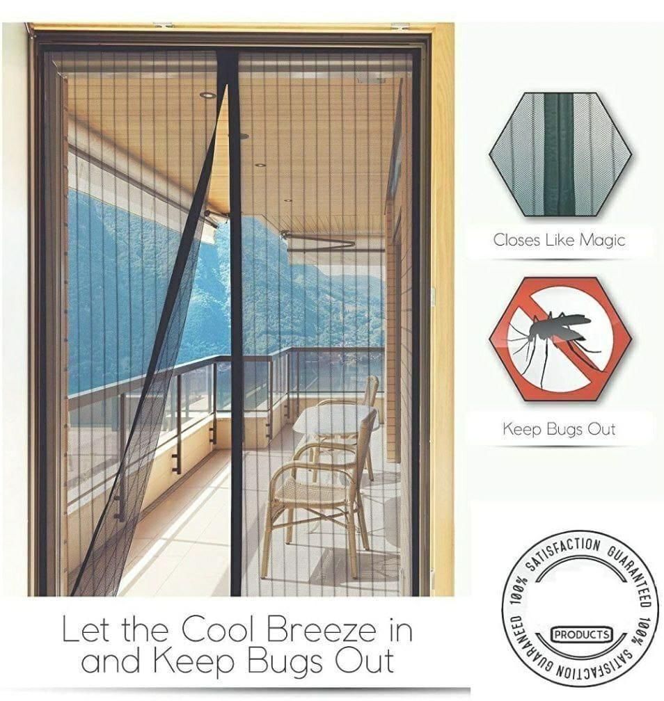Mesh Screen Magnetic Anti Mosquito Door Curtains (Pack of 2)