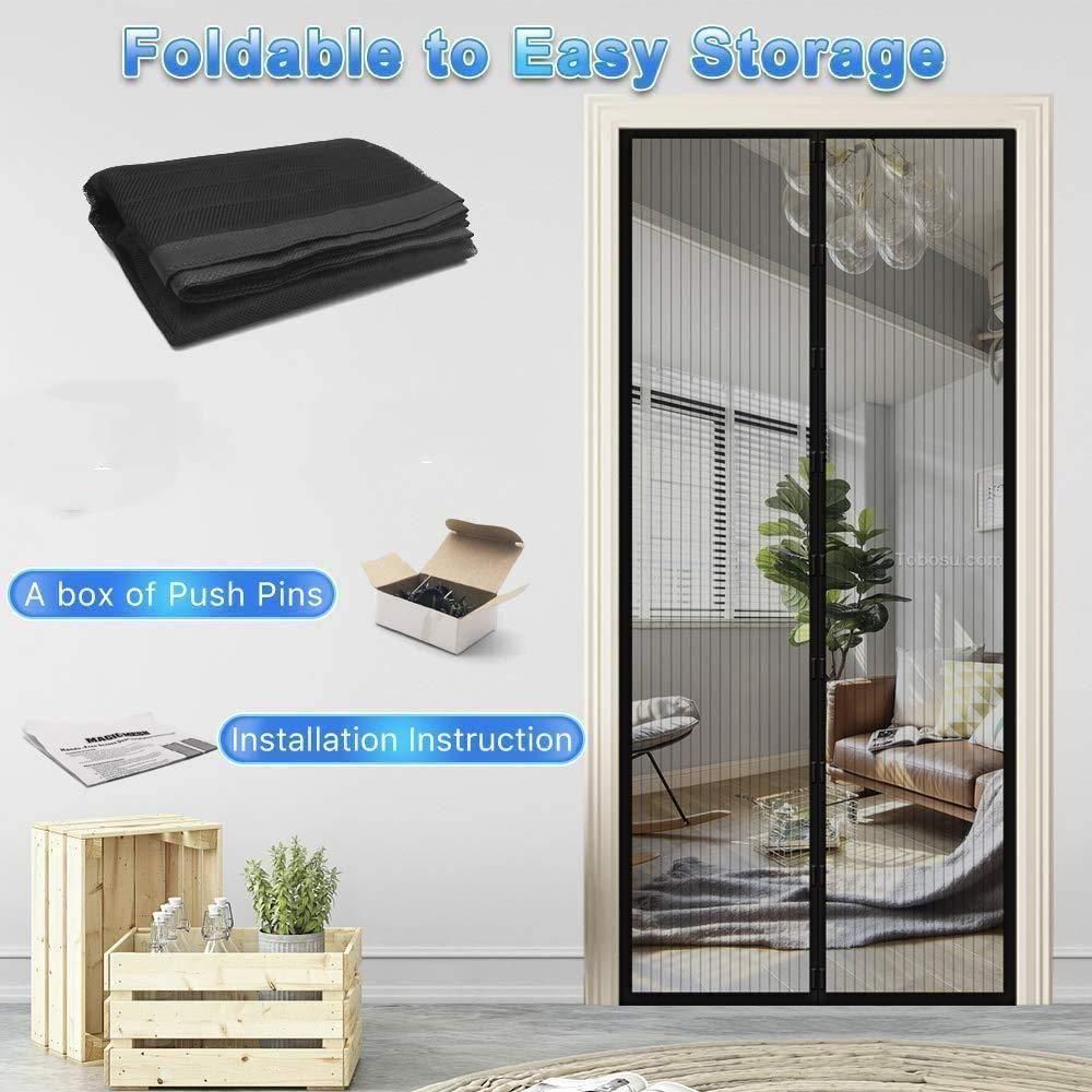 Mesh Screen Magnetic Anti Mosquito Door Curtains (Pack of 2)