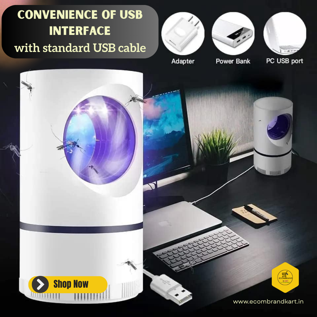 Ecofriendly Electronic Mosquito killer lamp-USB powered, Silent operation, No chemicals, Indoor Use