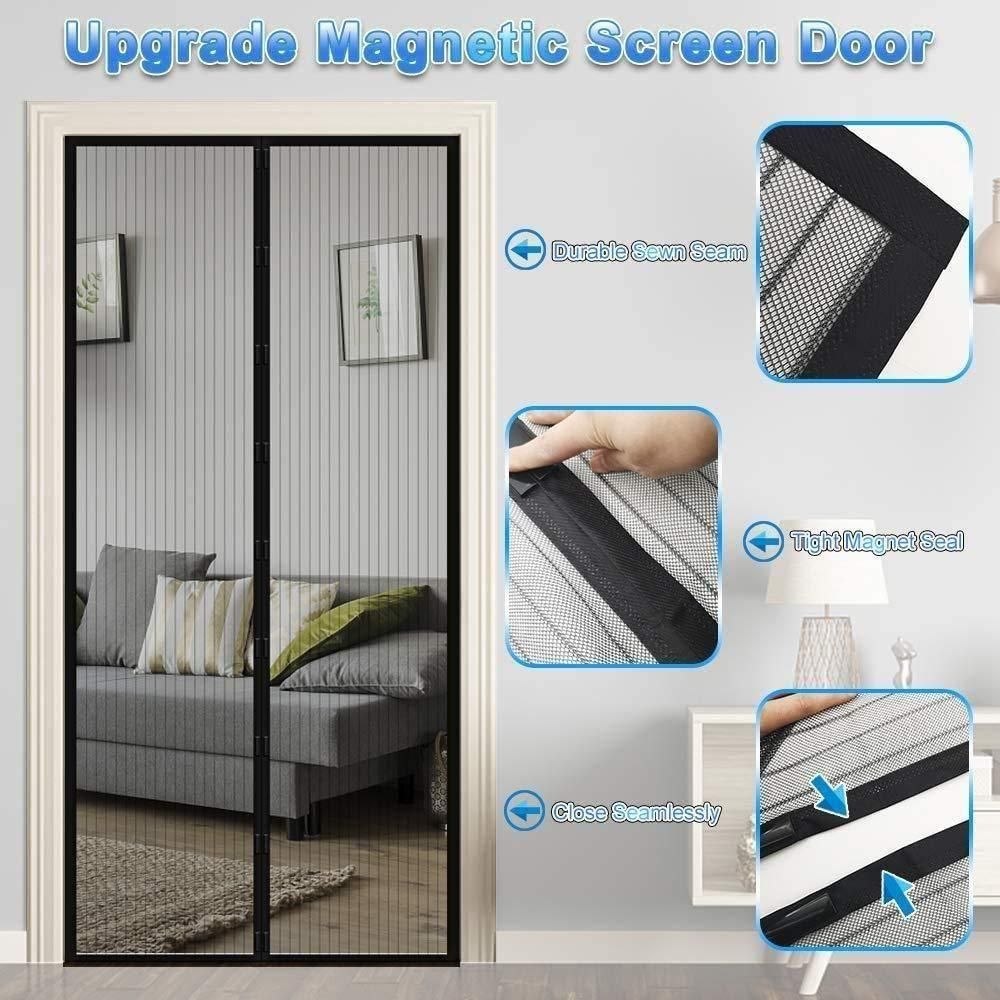 Mesh Screen Magnetic Anti Mosquito Door Curtains (Pack of 2)