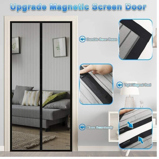 Door Curtain-Mesh Screen Net Home Magnetic Foldable Anti Mosquito Door Curtain🦟❌