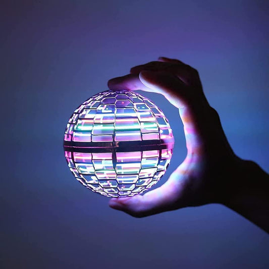 Flying Ball: Globe Shape Magic Controller Mini Ball with RGB Lights Spinner, 360° Rotating Spinning UFO Toy - Safe for Kids & Adults (Multicolor)